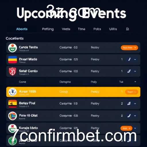 Exploring the Upcoming Events Category on Confirmbet